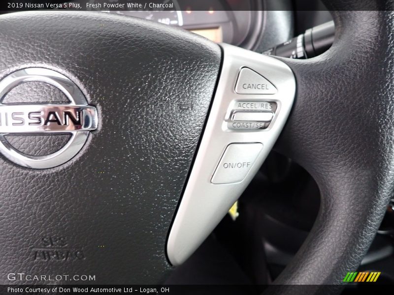 Fresh Powder White / Charcoal 2019 Nissan Versa S Plus