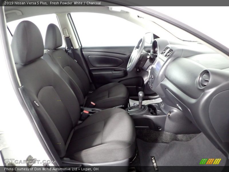 Fresh Powder White / Charcoal 2019 Nissan Versa S Plus