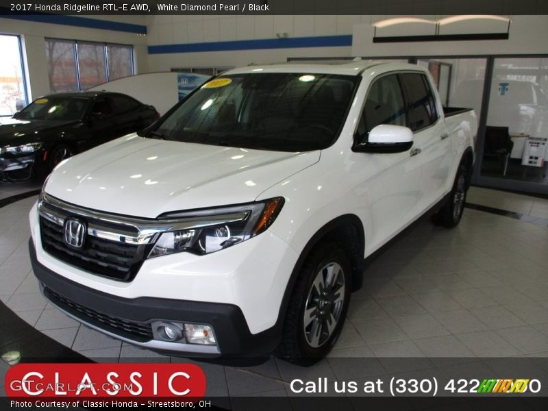 White Diamond Pearl / Black 2017 Honda Ridgeline RTL-E AWD