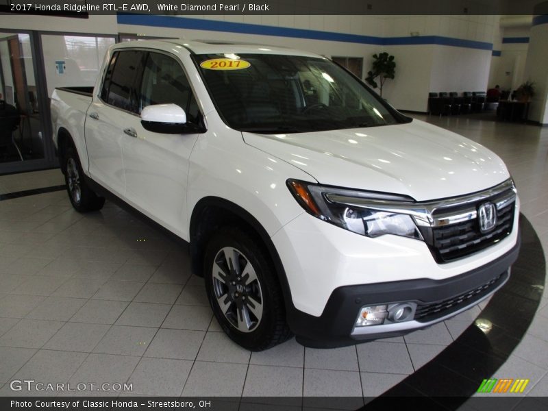 White Diamond Pearl / Black 2017 Honda Ridgeline RTL-E AWD