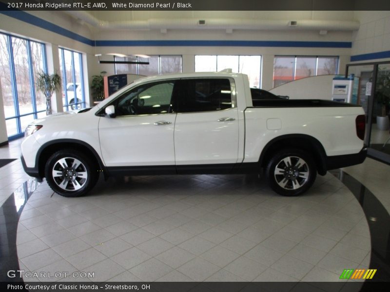 White Diamond Pearl / Black 2017 Honda Ridgeline RTL-E AWD