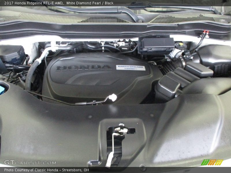 White Diamond Pearl / Black 2017 Honda Ridgeline RTL-E AWD