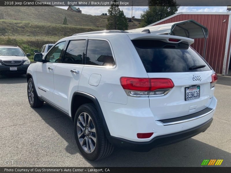 Bright White / Black/Light Frost Beige 2018 Jeep Grand Cherokee Limited