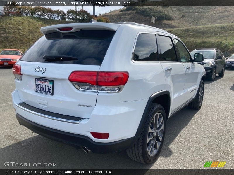 Bright White / Black/Light Frost Beige 2018 Jeep Grand Cherokee Limited