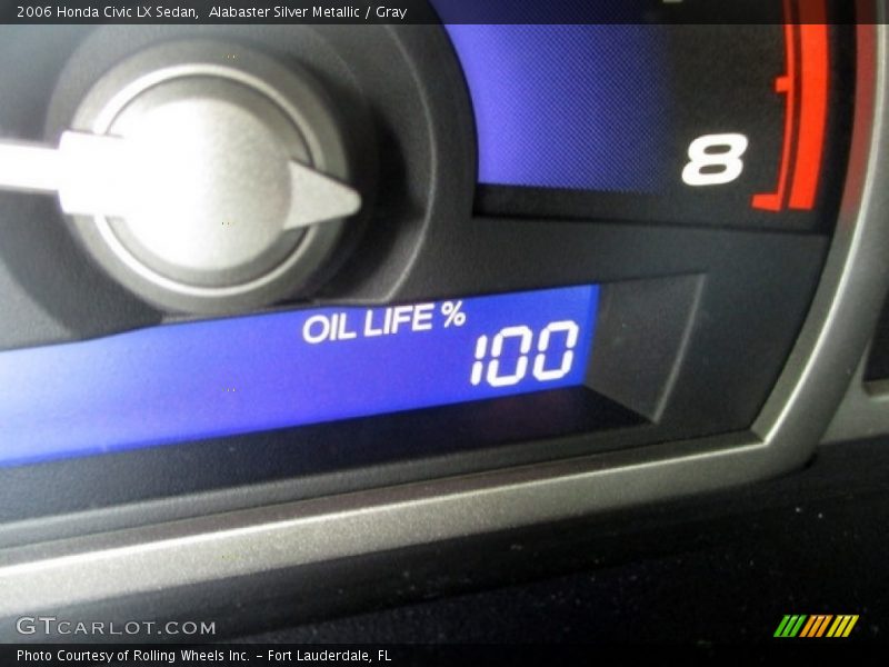 Alabaster Silver Metallic / Gray 2006 Honda Civic LX Sedan
