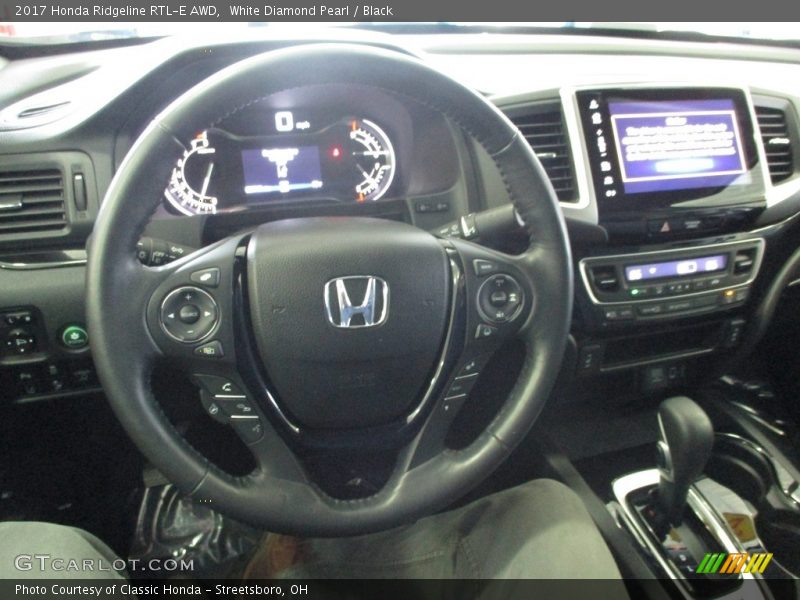 White Diamond Pearl / Black 2017 Honda Ridgeline RTL-E AWD