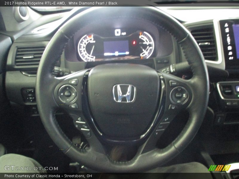 White Diamond Pearl / Black 2017 Honda Ridgeline RTL-E AWD