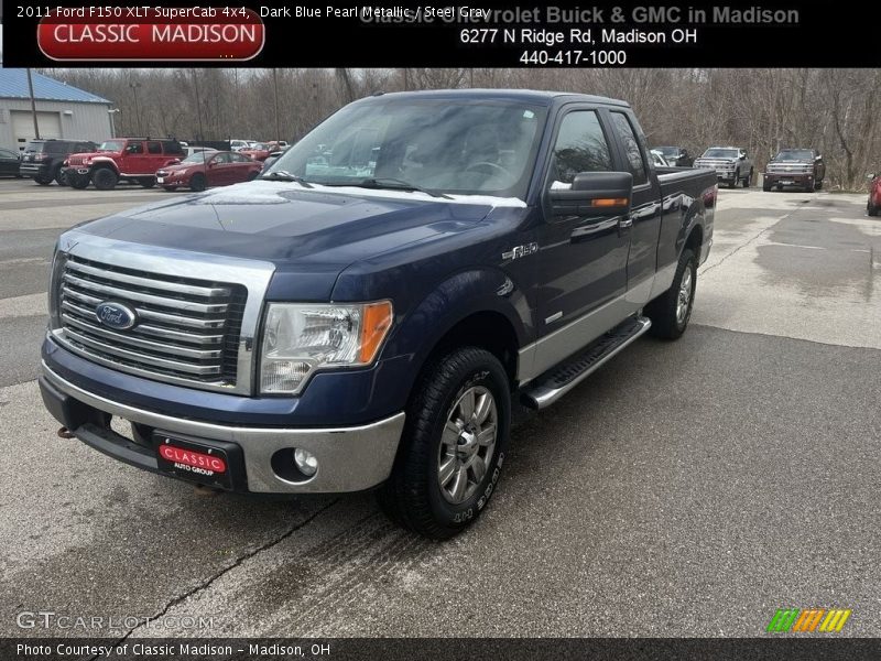 Dark Blue Pearl Metallic / Steel Gray 2011 Ford F150 XLT SuperCab 4x4