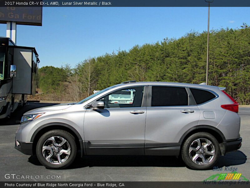 Lunar Silver Metallic / Black 2017 Honda CR-V EX-L AWD