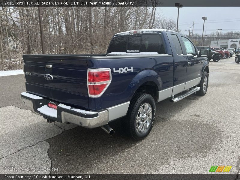 Dark Blue Pearl Metallic / Steel Gray 2011 Ford F150 XLT SuperCab 4x4