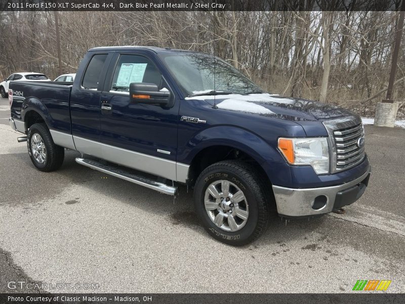 Dark Blue Pearl Metallic / Steel Gray 2011 Ford F150 XLT SuperCab 4x4