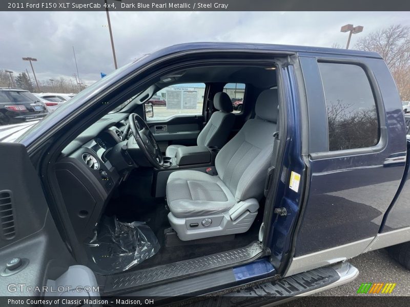 Dark Blue Pearl Metallic / Steel Gray 2011 Ford F150 XLT SuperCab 4x4