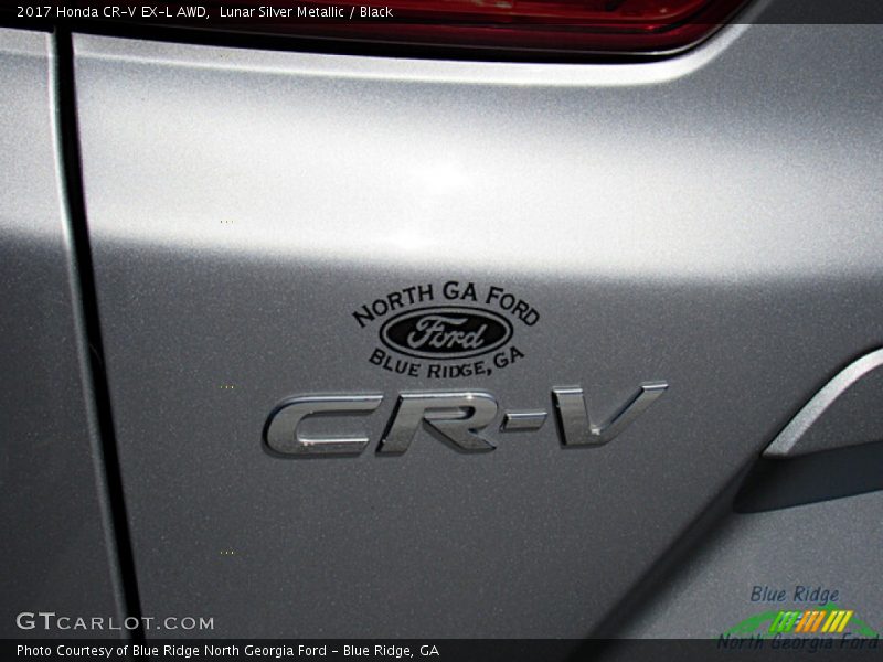 Lunar Silver Metallic / Black 2017 Honda CR-V EX-L AWD
