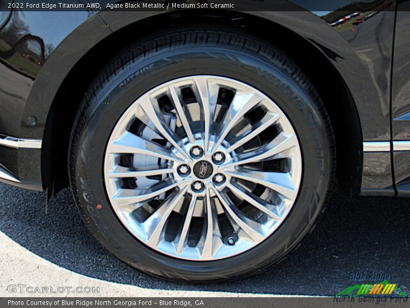 Agate Black Metallic / Medium Soft Ceramic 2022 Ford Edge Titanium AWD