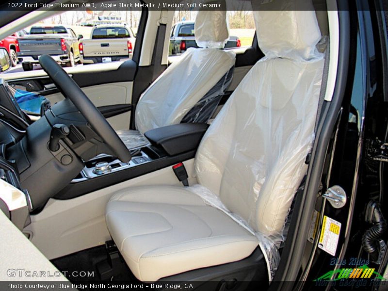 Agate Black Metallic / Medium Soft Ceramic 2022 Ford Edge Titanium AWD
