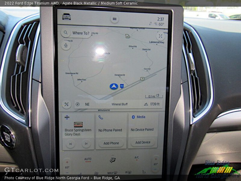 Agate Black Metallic / Medium Soft Ceramic 2022 Ford Edge Titanium AWD
