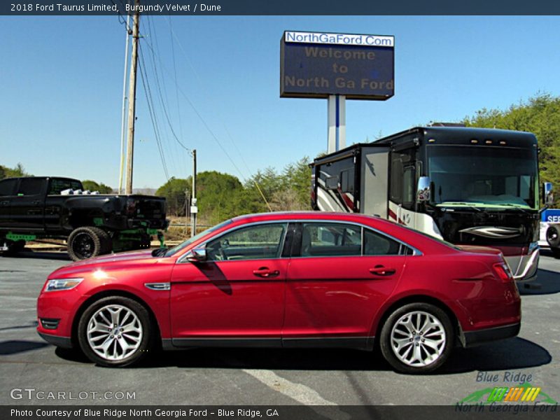 Burgundy Velvet / Dune 2018 Ford Taurus Limited