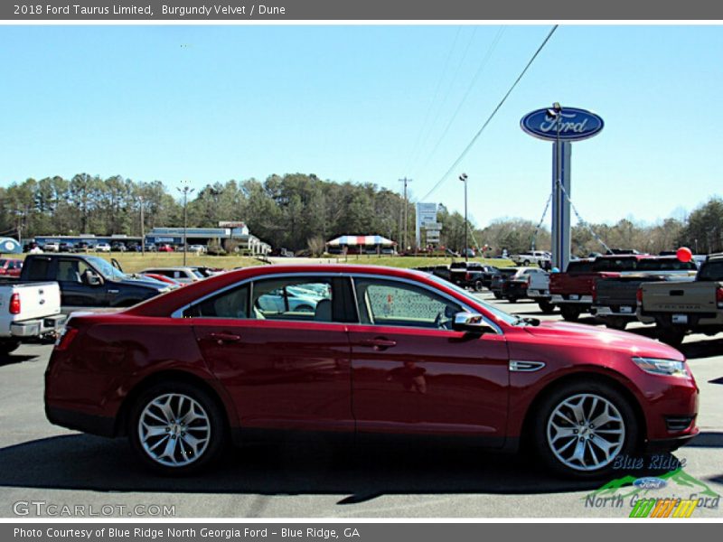 Burgundy Velvet / Dune 2018 Ford Taurus Limited