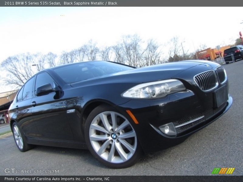 Black Sapphire Metallic / Black 2011 BMW 5 Series 535i Sedan