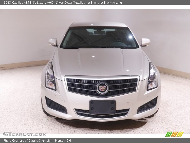 Silver Coast Metallic / Jet Black/Jet Black Accents 2013 Cadillac ATS 3.6L Luxury AWD