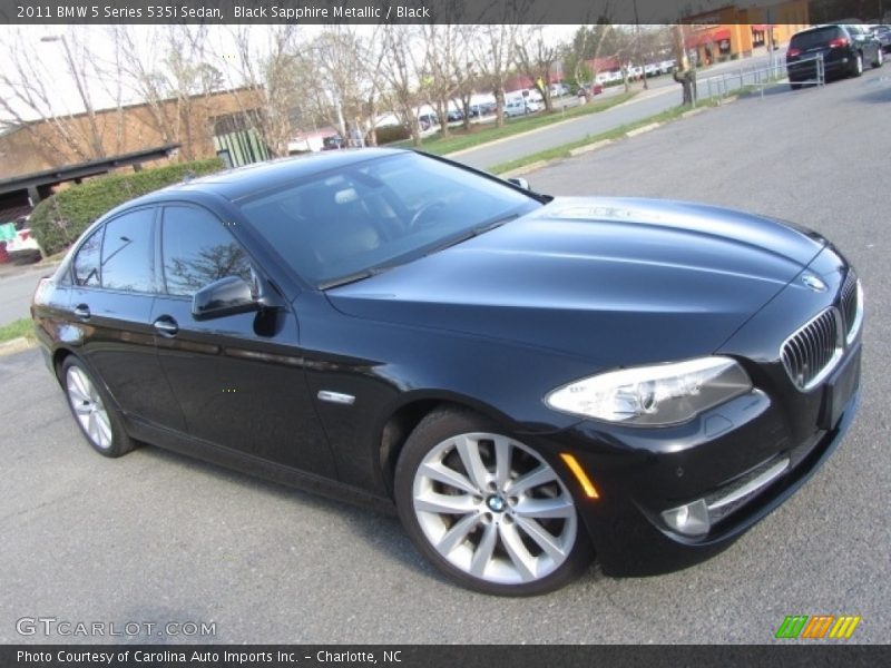 Black Sapphire Metallic / Black 2011 BMW 5 Series 535i Sedan