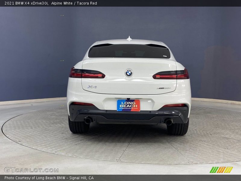 Alpine White / Tacora Red 2021 BMW X4 xDrive30i
