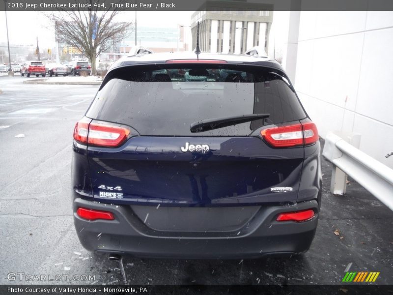 True Blue Pearl / Black 2016 Jeep Cherokee Latitude 4x4