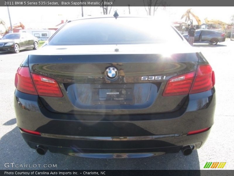 Black Sapphire Metallic / Black 2011 BMW 5 Series 535i Sedan