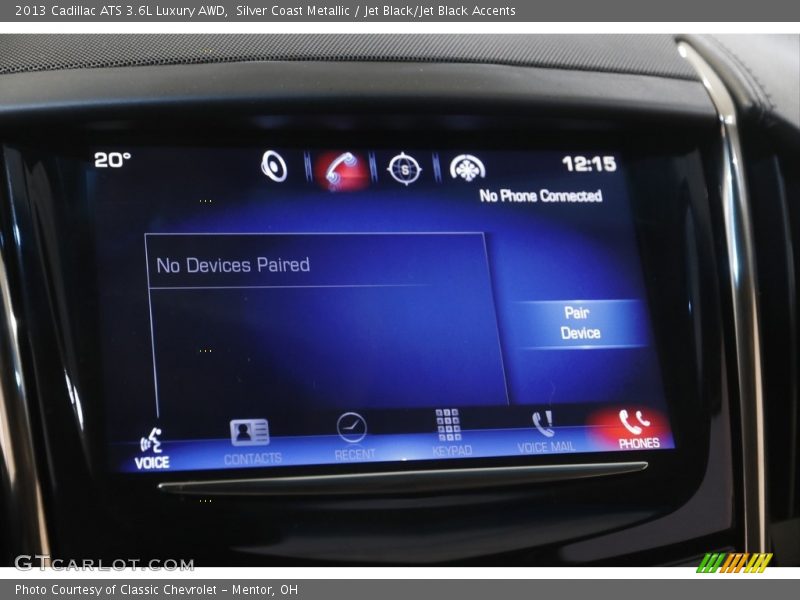 Silver Coast Metallic / Jet Black/Jet Black Accents 2013 Cadillac ATS 3.6L Luxury AWD