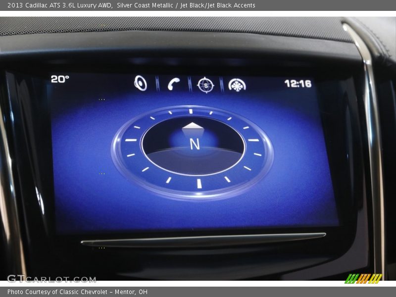 Silver Coast Metallic / Jet Black/Jet Black Accents 2013 Cadillac ATS 3.6L Luxury AWD