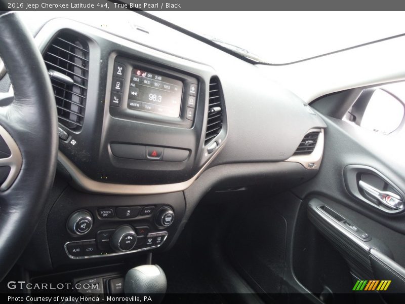 True Blue Pearl / Black 2016 Jeep Cherokee Latitude 4x4