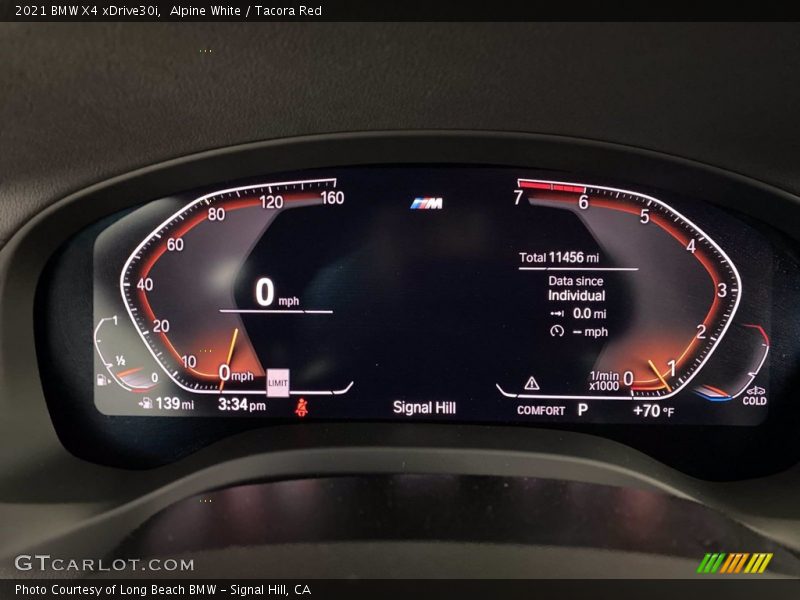 Alpine White / Tacora Red 2021 BMW X4 xDrive30i