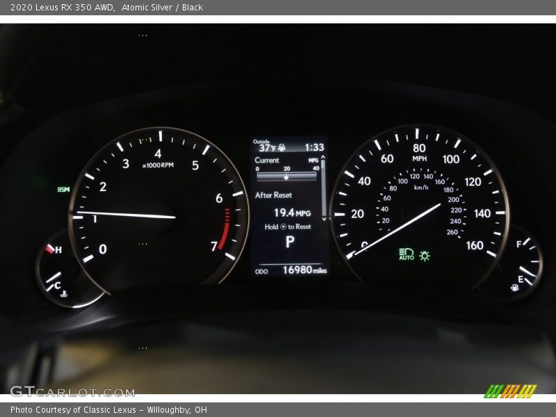 Atomic Silver / Black 2020 Lexus RX 350 AWD