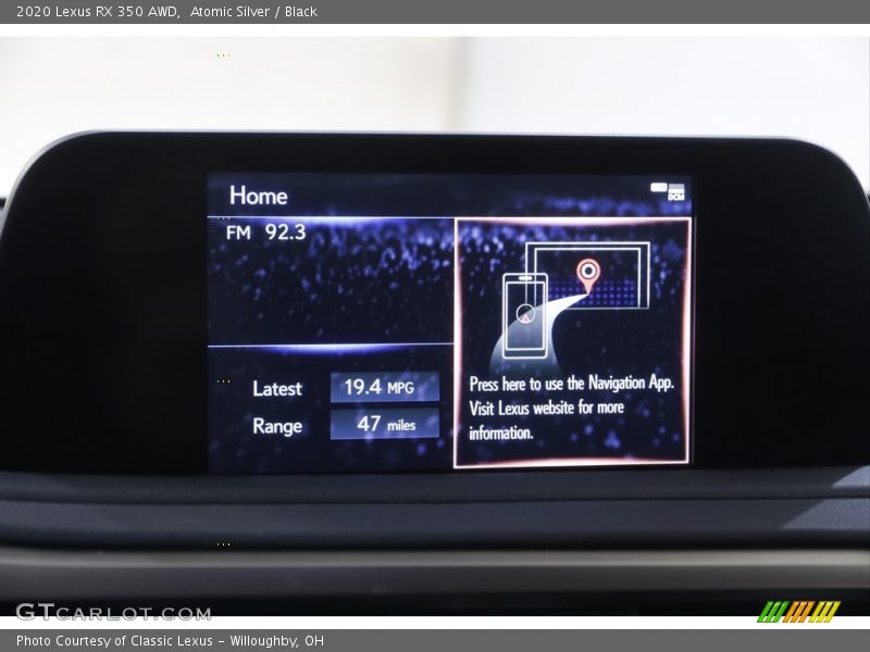 Atomic Silver / Black 2020 Lexus RX 350 AWD
