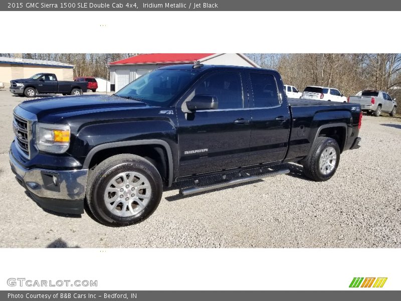 Iridium Metallic / Jet Black 2015 GMC Sierra 1500 SLE Double Cab 4x4