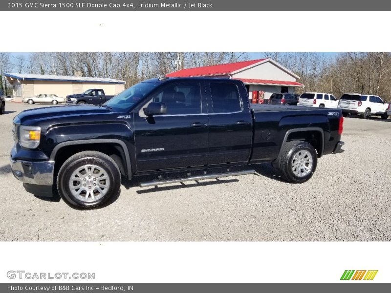Iridium Metallic / Jet Black 2015 GMC Sierra 1500 SLE Double Cab 4x4