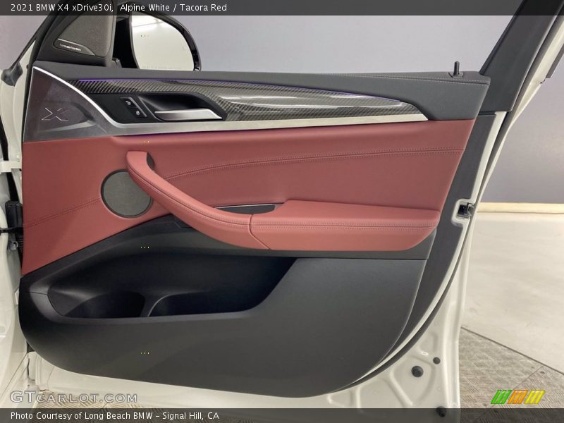 Alpine White / Tacora Red 2021 BMW X4 xDrive30i