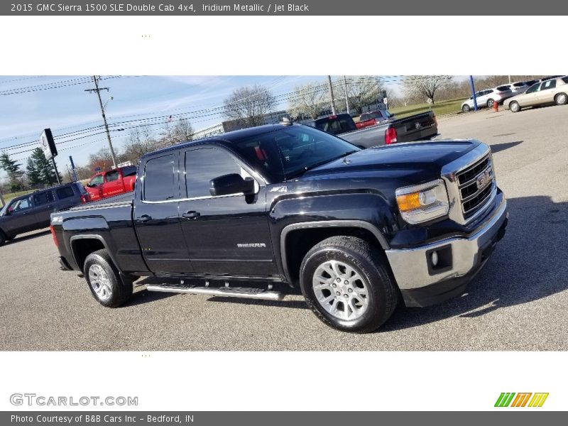 Iridium Metallic / Jet Black 2015 GMC Sierra 1500 SLE Double Cab 4x4