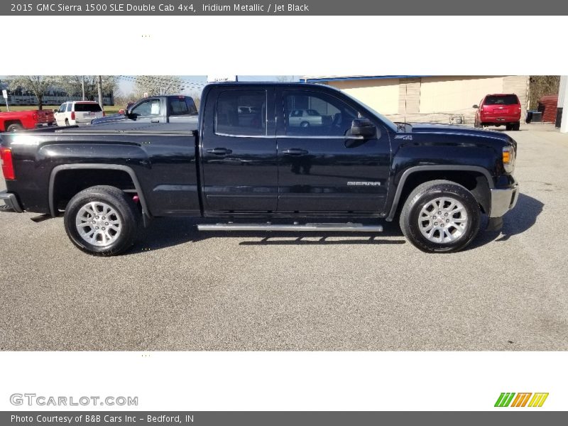 Iridium Metallic / Jet Black 2015 GMC Sierra 1500 SLE Double Cab 4x4