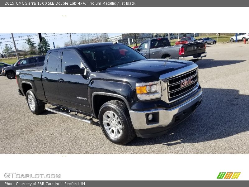 Iridium Metallic / Jet Black 2015 GMC Sierra 1500 SLE Double Cab 4x4