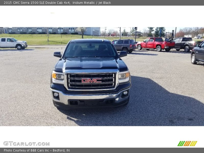 Iridium Metallic / Jet Black 2015 GMC Sierra 1500 SLE Double Cab 4x4