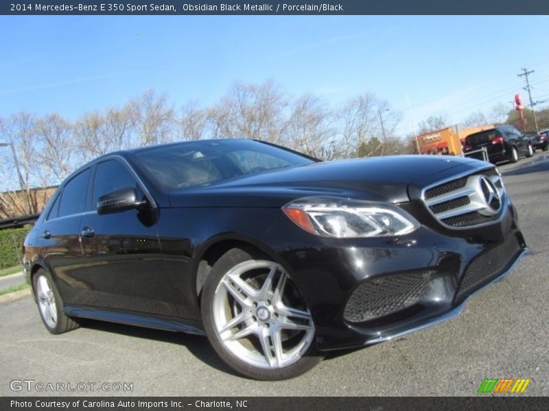 Obsidian Black Metallic / Porcelain/Black 2014 Mercedes-Benz E 350 Sport Sedan