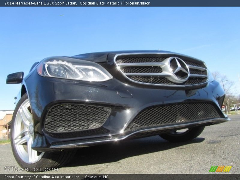 Obsidian Black Metallic / Porcelain/Black 2014 Mercedes-Benz E 350 Sport Sedan