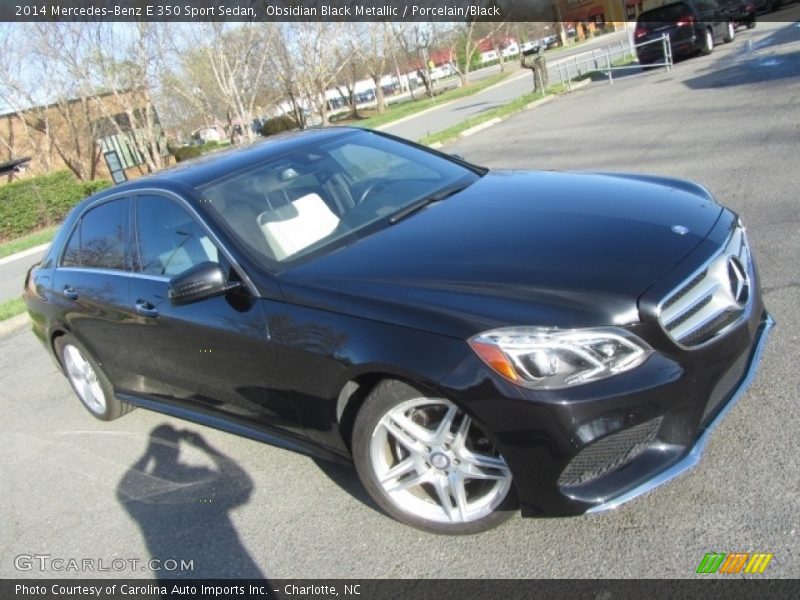 Obsidian Black Metallic / Porcelain/Black 2014 Mercedes-Benz E 350 Sport Sedan