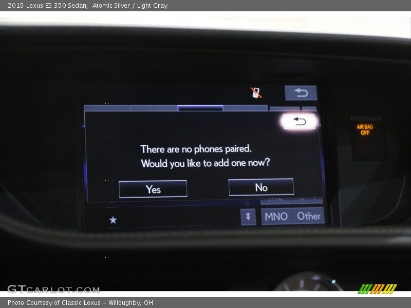 Atomic Silver / Light Gray 2015 Lexus ES 350 Sedan