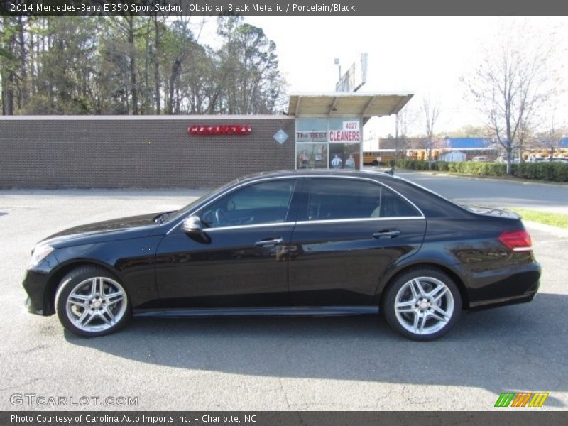 Obsidian Black Metallic / Porcelain/Black 2014 Mercedes-Benz E 350 Sport Sedan