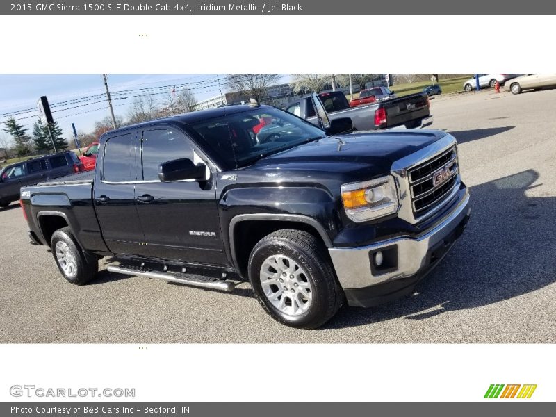 Iridium Metallic / Jet Black 2015 GMC Sierra 1500 SLE Double Cab 4x4