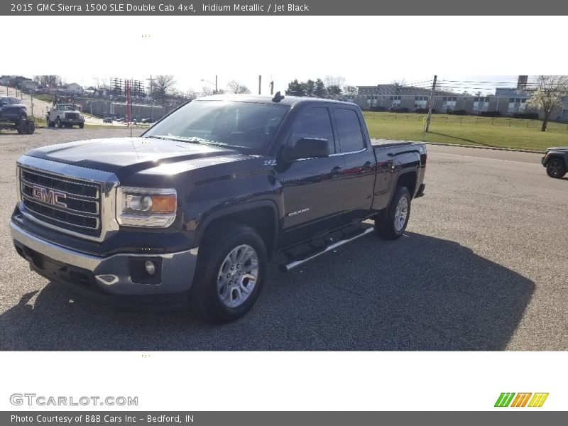 Iridium Metallic / Jet Black 2015 GMC Sierra 1500 SLE Double Cab 4x4