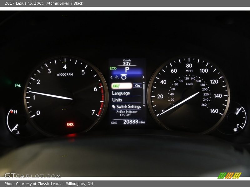Atomic Silver / Black 2017 Lexus NX 200t