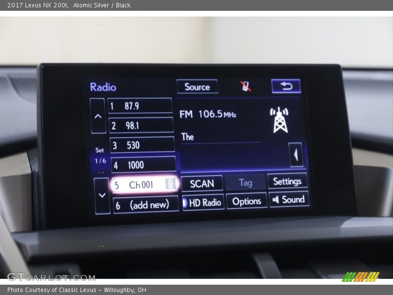 Atomic Silver / Black 2017 Lexus NX 200t
